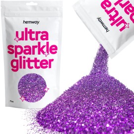 Hemway Premium Ultra Sparkle Glitter Multi Purpose Metallic Flake for Arts Crafts Nails Cosmetics Resin Festival Face Hair - Purple - Fine (1/64 0.015 0.4mm) 100g / 3.5oz Hemway Premium Ultra Sparkle Glitter Multi Purpose Metallic Flake for Arts Crafts Nails Cosmetics Resin Festival Face Hair - Purple - Fine (1/64 0.015 0.4mm) 100g / 3.5oz