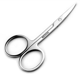 Small Eyebrow Scissors All Purpose - FEITA Mini Women\'s Grooming Metal Steel Curved Cutting Scissors for Brow, Lash, Nose hair, Mustache, Nail, Craft
