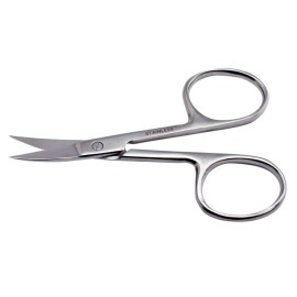 Small Eyebrow Scissors All Purpose - FEITA Mini Women\'s Grooming Metal Steel Curved Cutting Scissors for Brow, Lash, Nose hair, Mustache, Nail, Craft