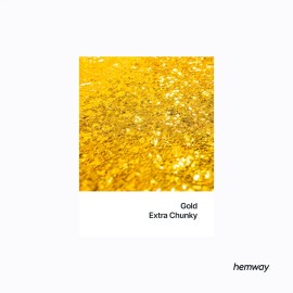 Hemway Premium Ultra Sparkle Glitter Multi Purpose Metallic Flake for Arts Crafts Nails Cosmetics Resin Festival Face Hair - Gold - Extra Chunky (1/24 0.040 1mm) 100g / 3.5oz Hemway Premium Ultra Sparkle Glitter Multi Purpose Metallic Flake for Arts Crafts Nails Cosmetics Resin Festival Face Hair - Gold - Extra Chunky (1/24 0.040 1mm) 100g / 3.5oz