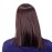 SWACC 14-Inch Short Straight Middle Part Hair Wig Medium Length Synthetic Heat Resistant Wigs for Women with Wig Cap (Dark Brown-4)