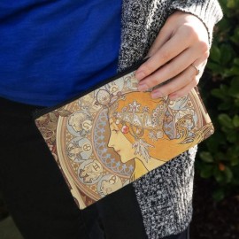 GRAPHICS & MORE Zodiac Alphonse Mucha Art Nouveau Multicolor Cosmetic Bag, 8 x 5.5 x 5.5, Zipper Closure, Perfect for Travel, Women (All Ages)