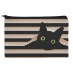 Black Cat In Window Makeup Cosmetic Bag Organizer Pouch