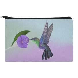 GRAPHICS & MORE Hummingbird Crowned Woodnymph Purple Violet Makeup Cosmetic Bag Organizer Pouch
