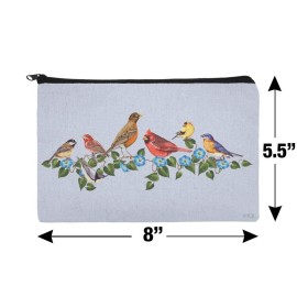 GRAPHICS & MORE Songbirds and Flowers Cardinal Makeup Cosmetic Bag Organizer Pouch