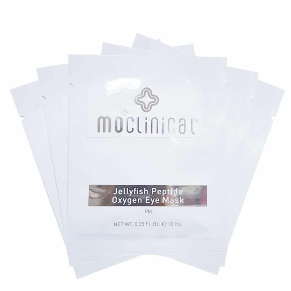 MO Clinical Jellyfish Peptide Oxygen All Around Eye Mask for All Skin Types, Set of 5 Packages, 0.35 Fl Oz/10 ml per Package