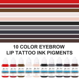 10Pcs Eyebrow Lips Tattoo Permanent Makeup Tattoo Ink Pigment Cosmetic Natural Microblading Color Pigment 10Pcs Eyebrow Lips Tattoo Permanent Makeup Tattoo Ink Pigment Cosmetic Natural Microblading Color Pigment