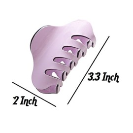 Liasun 3.3 Jelly Color Hair Claw Clip-Acrylic Strong Holding Power Hair Clips Hairgrip for Women and Girls Hair Barrettes for Medium or Long Hair (Pink+Purple)