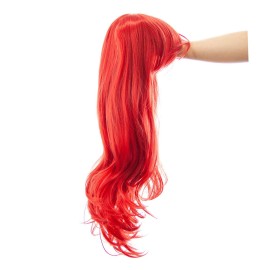 SWACC 26-Inch Long Curly Wave Cosplay Synthetic Wig Colored Hair Piece for Women with Wig Cap (Red) SWACC 26-Inch Long Curly Wave Cosplay Synthetic Wig Colored Hair Piece for Women with Wig Cap (Red)