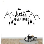 DXLING 85X40cm Little Adventurer Home Wall Decal Sticker Adesivo de Parede Vinyl Wall Stickers for Kids Room Baby Room Nursery Wallpaper YA374 (Black)
