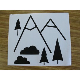 DXLING 85X40cm Little Adventurer Home Wall Decal Sticker Adesivo de Parede Vinyl Wall Stickers for Kids Room Baby Room Nursery Wallpaper YA374 (Black)