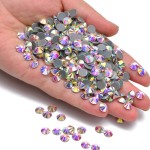 288pcs Hotfix Quality Crystal Rhinestones Flatback Nail Art Pick Color (Crystal AB, 30ss 288pcs)