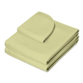 Saloniture 3-Piece Microfiber Massage Table Sheet Set - Premium Facial Bed Cover - Includes Flat and Fitted Sheets with Face Cradle Cover - Sage Green Saloniture 3-Piece Microfiber Massage Table Sheet Set - Premium Facial Bed Cover - Includes Flat and Fitted Sheets with Face Cradle Cover - Sage Green