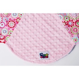Snuggle Stuffs Small Minky Dot Plush 24 Round Flower Baby Security Blanket