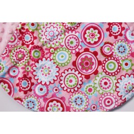 Snuggle Stuffs Small Minky Dot Plush 24 Round Flower Baby Security Blanket
