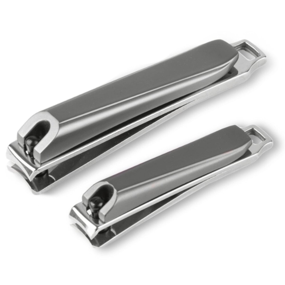 H&S Stainless Steel Nail Cutter Set for Men & Women - Set of 2 - Premium Nail Clippers with Built-in Filer and Catcher - Toe Nail Clipper with Curved Shaped and A Carry Sack H&S Stainless Steel Nail Cutter Set for Men & Women - Set of 2 - Premium Nail Clippers with Built-in Filer and Catcher - Toe Nail Clipper with Curved Shaped and A Carry Sack