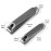 H&S Stainless Steel Nail Cutter Set for Men & Women - Set of 2 - Premium Nail Clippers with Built-in Filer and Catcher - Toe Nail Clipper with Curved Shaped and A Carry Sack