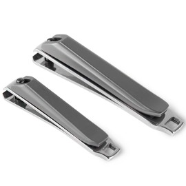 H&S Stainless Steel Nail Cutter Set for Men & Women - Set of 2 - Premium Nail Clippers with Built-in Filer and Catcher - Toe Nail Clipper with Curved Shaped and A Carry Sack H&S Stainless Steel Nail Cutter Set for Men & Women - Set of 2 - Premium Nail Clippers with Built-in Filer and Catcher - Toe Nail Clipper with Curved Shaped and A Carry Sack