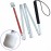 Aluminum Mobility Folding White Cane for Vision Impaired and Blind People (Folds Down 6 Sections) (120 cm (47.2 inch), Black Handle)