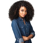 Sensationnel Curls Kinksandco Lace Wig - The Show Stopper Wide Lace Part Wig with Natural Preplucked Hairline for Natural 3C to 4C Hair Textures (1 JETBLACK)