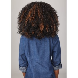 Sensationnel Curls Kinksandco Lace Wig - The Show Stopper Wide Lace Part Wig with Natural Preplucked Hairline for Natural 3C to 4C Hair Textures (1 JETBLACK)