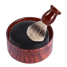FILFEEL Shaving Bowl, Wooden Shaving Soap Bowl Cup Mug Tool For Man Shaver Cleansing Foam Round