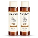Soapbox Shampoo and Conditioner Set with Coconut Oil, Jojoba Oil, Aloe and Shea Butter to Moisturize and Nourish for All Hair Types, 16 Ounces Each (Pack of 2)