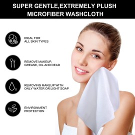 SINLAND Microfiber Facial Cloths Fast Drying Washcloth 12inch x 12inch Grey 3pack + White 3pack SINLAND Microfiber Facial Cloths Fast Drying Washcloth 12inch x 12inch Grey 3pack + White 3pack