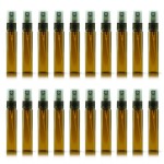 ZbFwmx 20 Pack Set 10ML Protable Refill Bulk Atomizer Spray Travel Perfume Bottle Hydrating Empty Bottle (Brown)