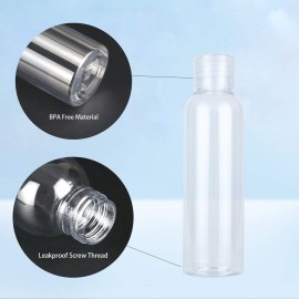TRENDBOX 12 Pack Plastic Empty Bottles with Flip Cap for Shampoo, Lotions, Liquid Body Soap, Cream (4 oz / 120 ml)