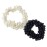 AKOAK Women and Girls Fashion Pearl Beads Hair Band Elastics Rope Scrunchie Ponytail Holder,Pack of 2,White and Black