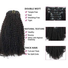 ABH AMAZINGBEAUTY HAIR Afro Coily Clip in Hair Extensions Real Human Hair 4B and 4C Double Wefts Remy Coily Clip ins for African Americans 120 Grams 7pcs 17 Clips, 1B Natural Black 12 Inch ABH AMAZINGBEAUTY HAIR Afro Coily Clip in Hair Extensions Real Human Hair 4B and 4C Double Wefts Remy Coily Clip ins for African Americans 120 Grams 7pcs 17 Clips, 1B Natural Black 12 Inch