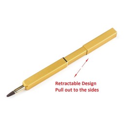 Exquisite Professional Lip Brush Applicators-Retractable Lipstick Brushes- Lipstick Gloss Makeup Brush Tool For Women and Girls (Gold)