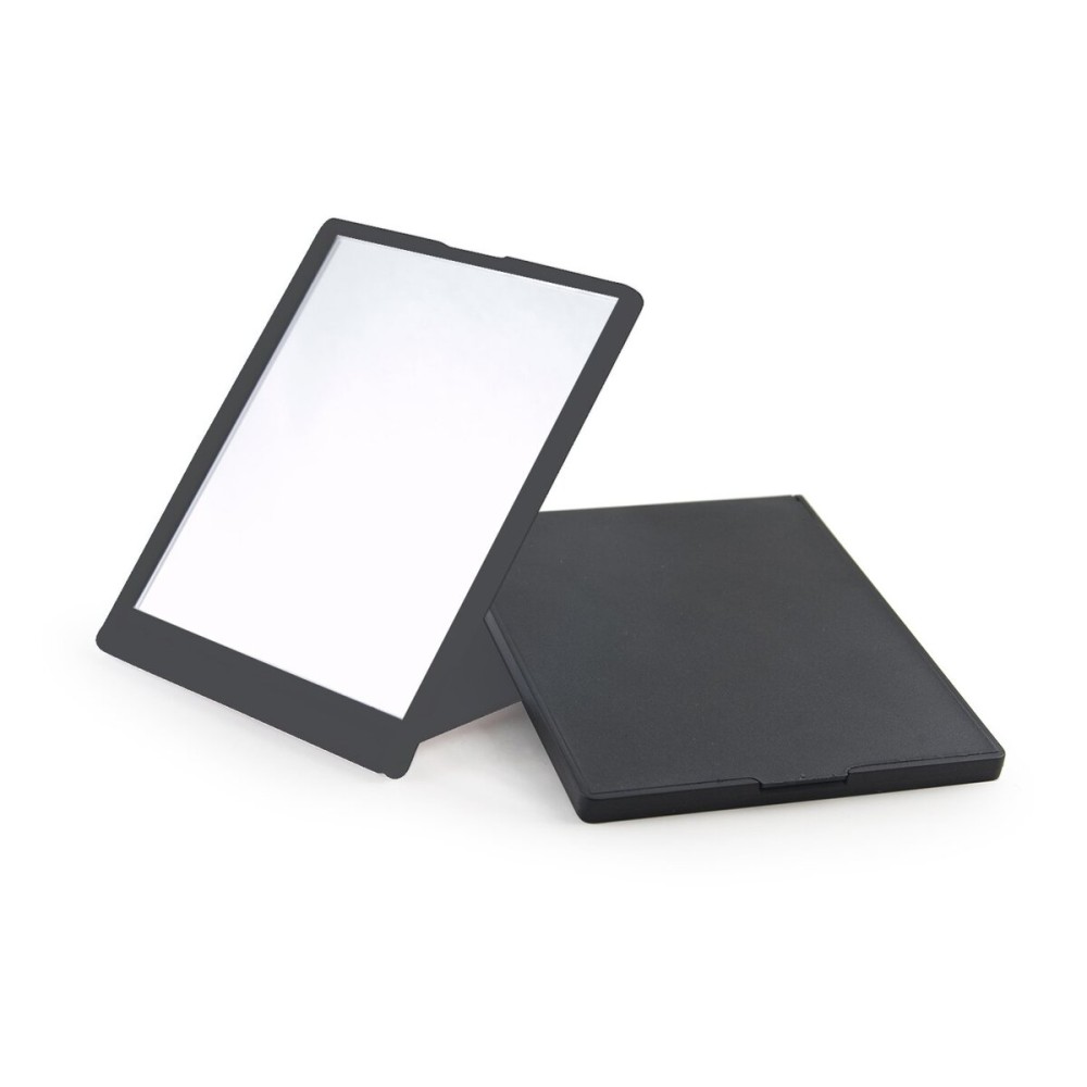 Compact Pocket Size 4.5 Travel Folding Portable Tabletop Makeup Mirror - Black