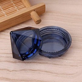 Healthcom 50 Pack 5 Gram5 ML Empty Clear Jars Diamond shaped Plastic Cosmetic Jars Makeup Samples Pot with Lids Trial Case Refillable Cosmetics Cream Box for Lotion Lip Balm Eyeshadow Nails (Royal