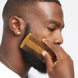 CREMO - Premium Beard Comb For Men | 100% Natural Wood With Woody Fragrance CREMO - Premium Beard Comb For Men | 100% Natural Wood With Woody Fragrance