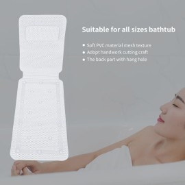 Bath Pillow, Full Body Spa Bath Mattress Cushion Pillow Soft Quilted Bathtub Mat with Breathable