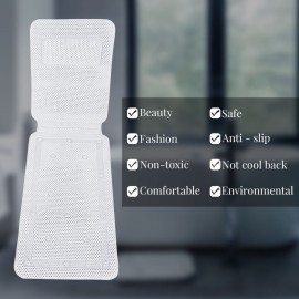 Bath Pillow, Full Body Spa Bath Mattress Cushion Pillow Soft Quilted Bathtub Mat with Breathable