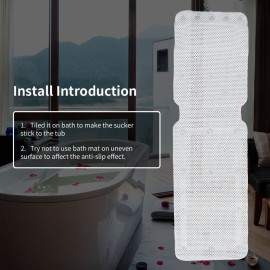 Bath Pillow, Full Body Spa Bath Mattress Cushion Pillow Soft Quilted Bathtub Mat with Breathable