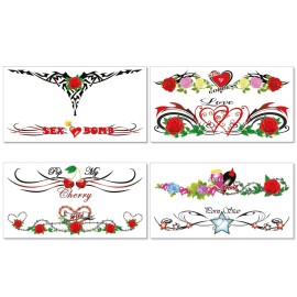 8 Extra Large Sexy Naughty Temporary Tattoos for Women Ladies - Adult Fun for Lower Back Legs Arms Stomach 8 Extra Large Sexy Naughty Temporary Tattoos for Women Ladies - Adult Fun for Lower Back Legs Arms Stomach
