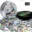Festival Chunky Silver Holographic Glitter Mix GLITTERWAREHOUSE COSMETIC GLITTER Loose Glitter Powder for Festival Makeup Face Body Hair Nails Eyes Lips (10g Jar)