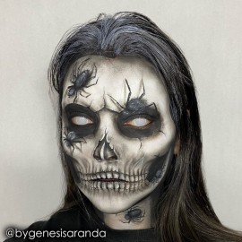 Mehron Makeup Fantasy F/X Water Based Face & Body Paint Black and White Face Paint Bundle