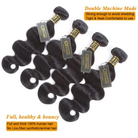 QTHAIR 16A Grade Brazilian Virgin Hair Body Wave 28 26 24 22inch Natural Black 100% Unprocessed Brazilian Virgin Human Hair Body Wave Long Human Hair Bundles