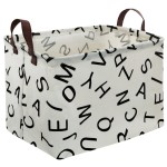 HIYAGON Rectangular Storage Box Basket for Baby, Kids or Pets - Fabric Collapsible Storage Bin for Organizing Toys,Nursery Basket,Clothing,Books, Gift Baskets(alphabet)