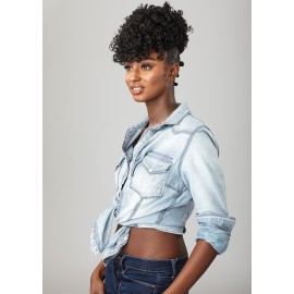 Sensationnel Curls Kinksandco Ponytails - The Show Stopper Instant Weavedrawstring Pony Updo for Natural 3C to 4C Hair Textures (T1B/30)