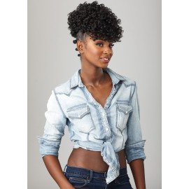Sensationnel Curls Kinksandco Ponytails - The Show Stopper Instant Weavedrawstring Pony Updo for Natural 3C to 4C Hair Textures (T1B/30)