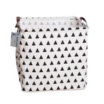 Square Canvas Toy Storage Bins Basket with Handle Collapsible Toy Organizer for Nursery Storage, Kid\'s Toy & Laundry, Gift Basket (Triangle)