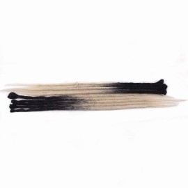 Dsoar Dreadlocks Extensions 24 Inch Ombre Synthetic Dreads Handmade Dreads Extensions Hippie Crochet Locs 10 Strands/Pack(Black and Blonde)