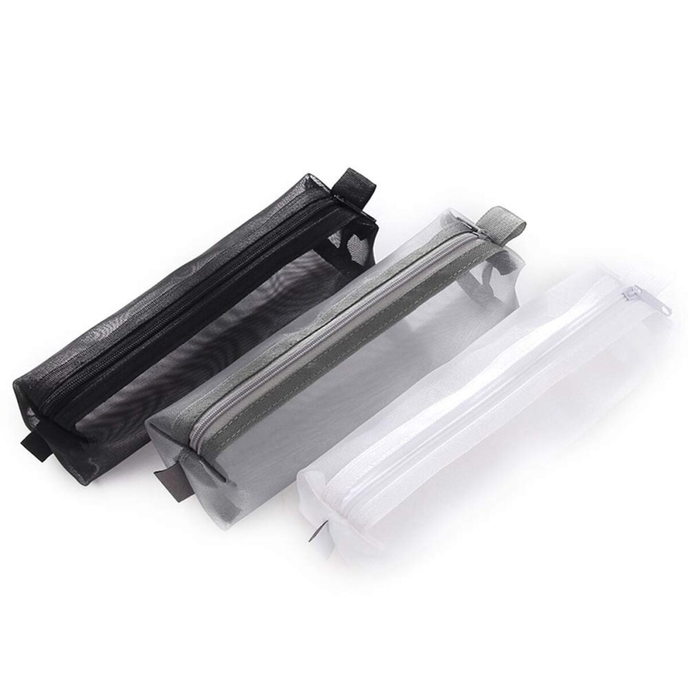 Kinhshion Mesh Pen Bag Pencil Case Makeup Tool Bag Storage Pouch Purse Kinhshion Mesh Pen Bag Pencil Case Makeup Tool Bag Storage Pouch Purse