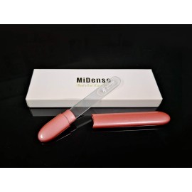 Nail File, Midenbo Glass Crystal Diamond Salon Best Beauty Nail Buffer with Case for Natural and Acrylic Nails Top Birthday Christmas Gift for Women and Man(Pink)